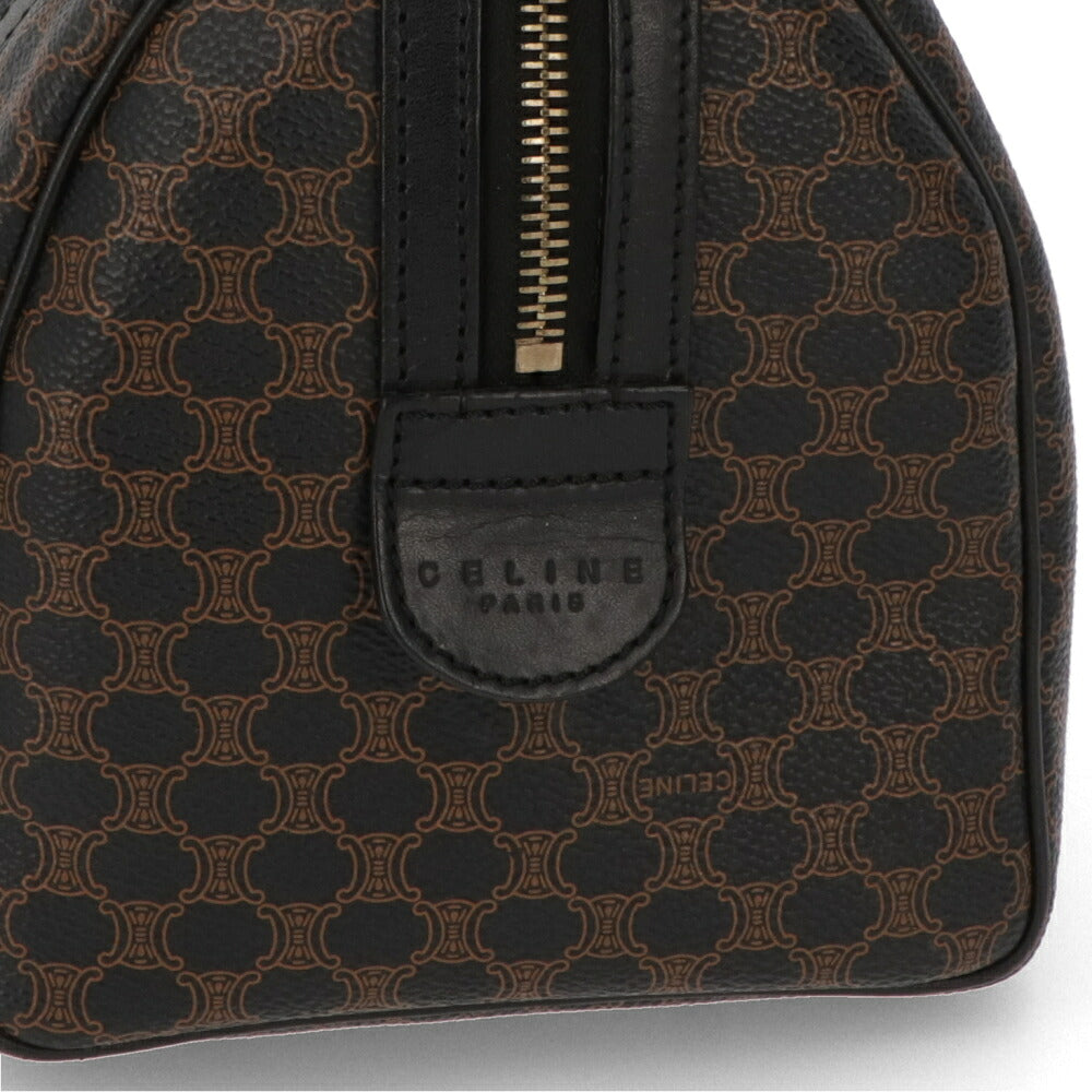 【中古/Bランク】 CELINE セリーヌ レディース バッグ ハンドバッグ マカダム ブラウン×ブラック系 レザー シリアルあり モノグラム トリオンフ