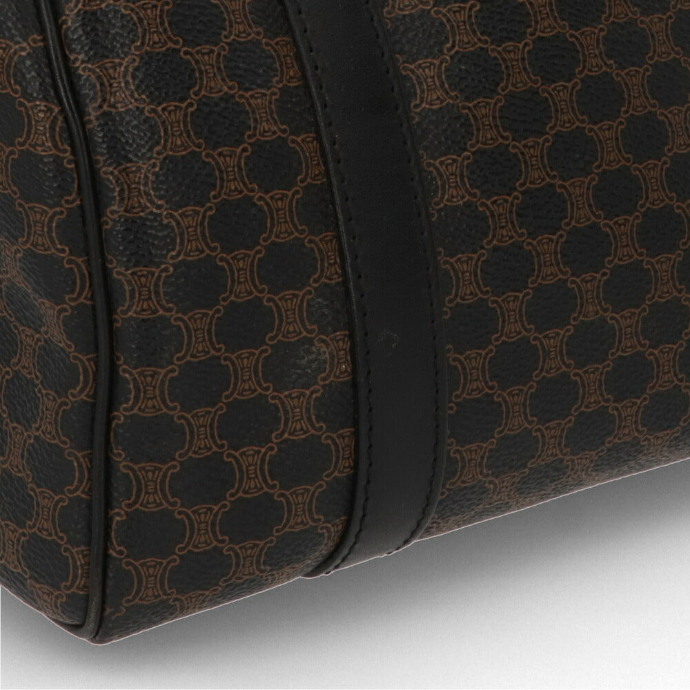 【中古/Bランク】 CELINE セリーヌ レディース バッグ ハンドバッグ マカダム ブラウン×ブラック系 レザー シリアルあり モノグラム トリオンフ