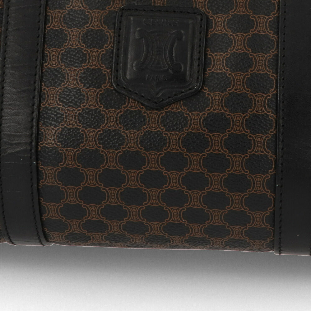 【中古/Bランク】 CELINE セリーヌ レディース バッグ ハンドバッグ マカダム ブラウン×ブラック系 レザー シリアルあり モノグラム トリオンフ