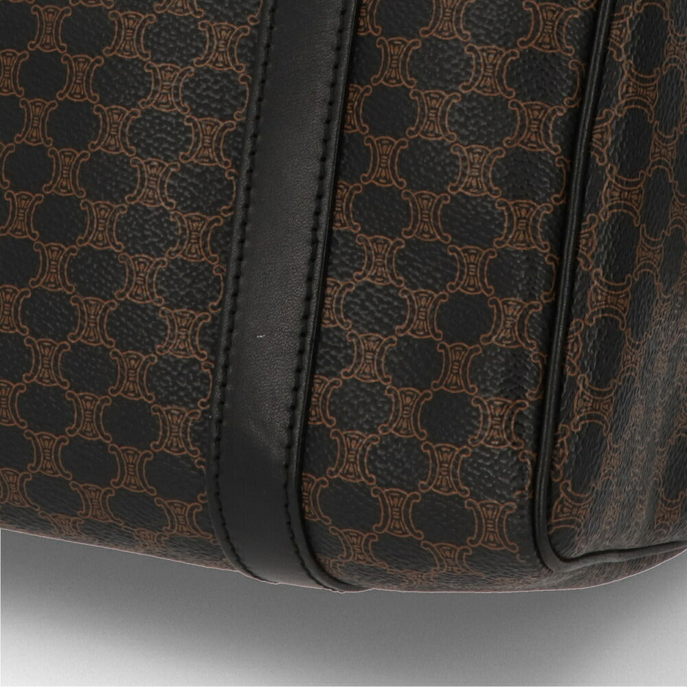 【中古/Bランク】 CELINE セリーヌ レディース バッグ ハンドバッグ マカダム ブラウン×ブラック系 レザー シリアルあり モノグラム トリオンフ