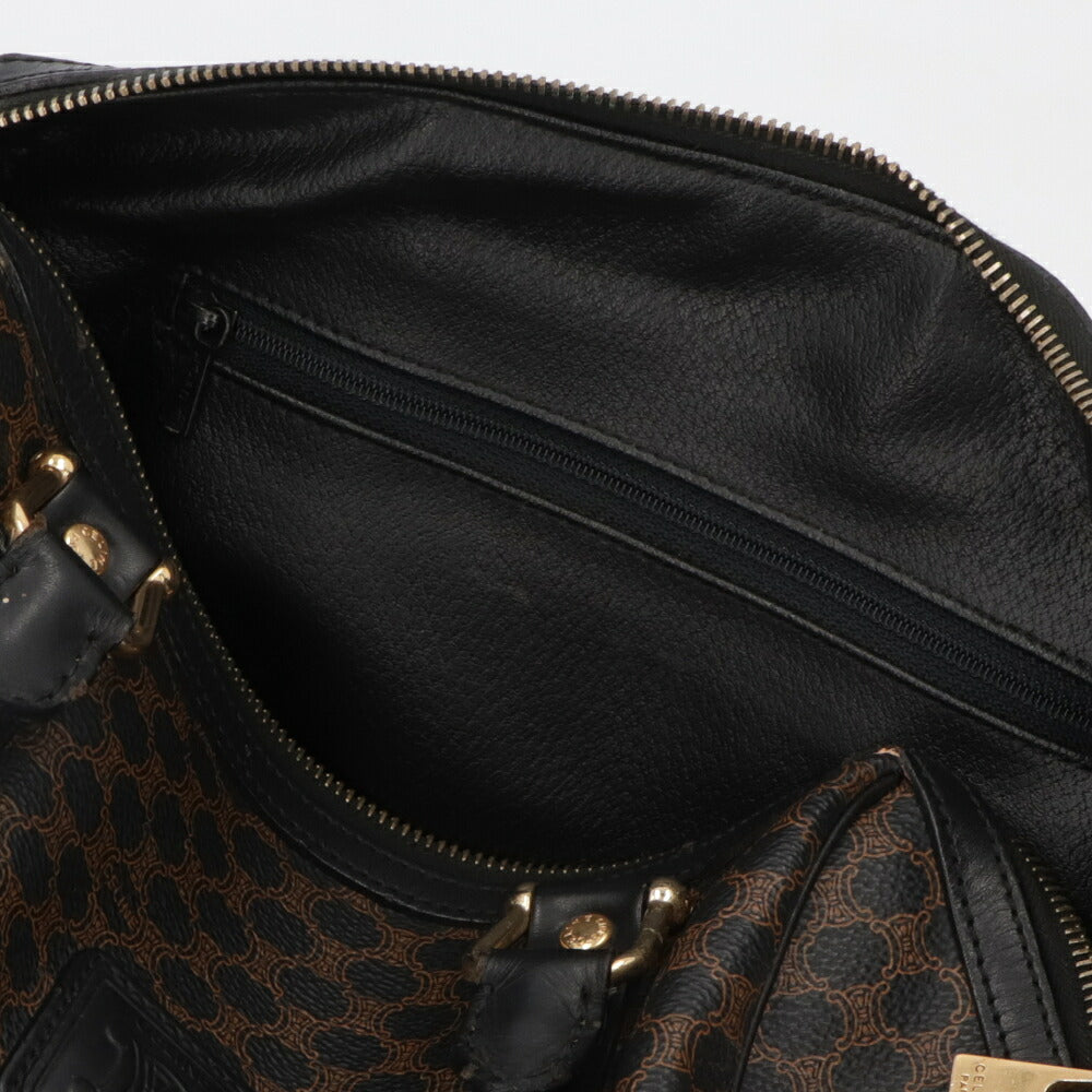 【中古/Bランク】 CELINE セリーヌ レディース バッグ ハンドバッグ マカダム ブラウン×ブラック系 レザー シリアルあり モノグラム トリオンフ