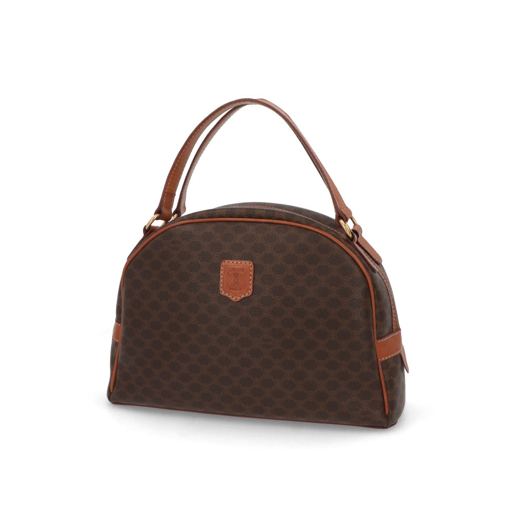 【中古/ABランク】 CELINE セリーヌ レディース バッグ ハンドバッグ マカダム ブラウン系 PVCレザー シリアルあり ヴィンテージ