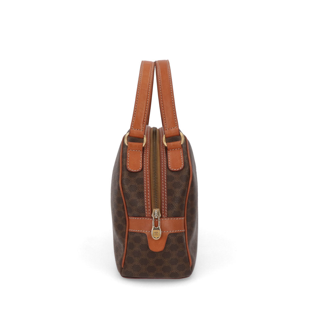 【中古/ABランク】 CELINE セリーヌ レディース バッグ ハンドバッグ マカダム ブラウン系 PVCレザー シリアルあり ヴィンテージ