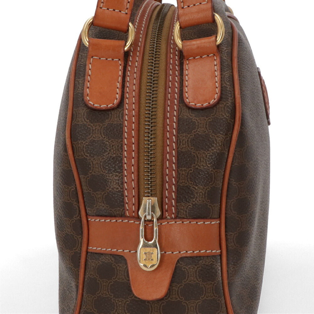【中古/ABランク】 CELINE セリーヌ レディース バッグ ハンドバッグ マカダム ブラウン系 PVCレザー シリアルあり ヴィンテージ