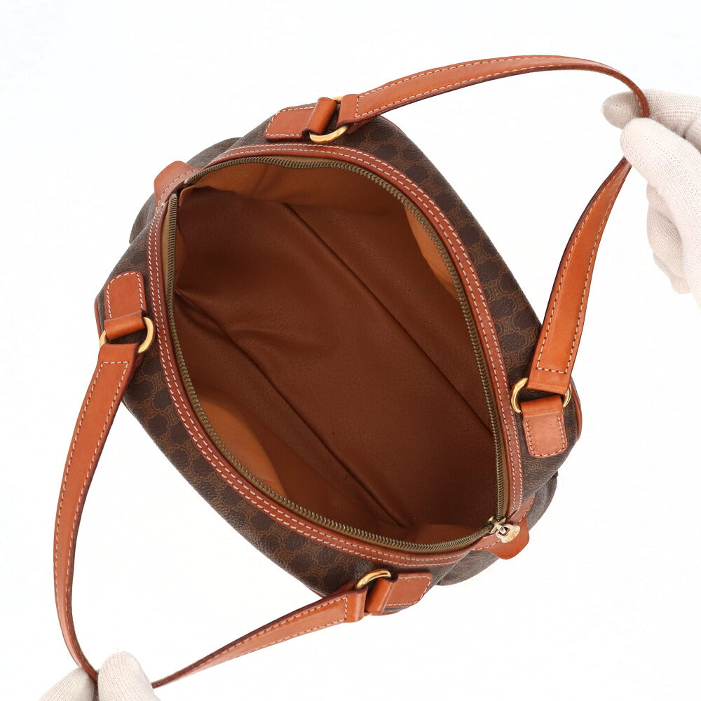 【中古/ABランク】 CELINE セリーヌ レディース バッグ ハンドバッグ マカダム ブラウン系 PVCレザー シリアルあり ヴィンテージ