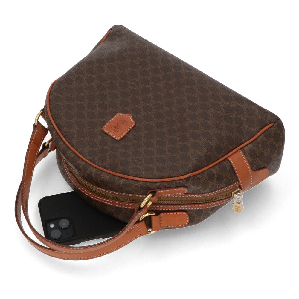 【中古/ABランク】 CELINE セリーヌ レディース バッグ ハンドバッグ マカダム ブラウン系 PVCレザー シリアルあり ヴィンテージ