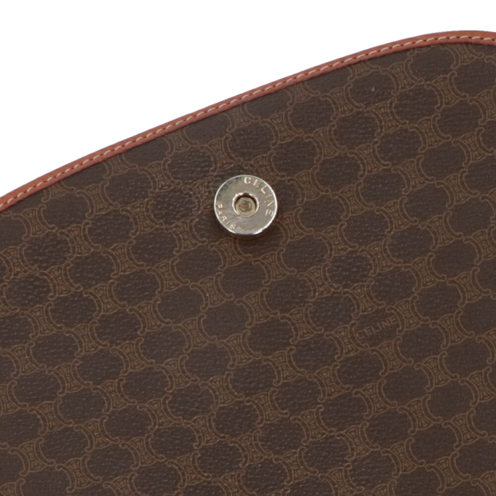 【中古/Bランク】 CELINE セリーヌ レディース バッグ ショルダーバッグ マカダム ブラウン系 レザー シリアルあり モノグラム