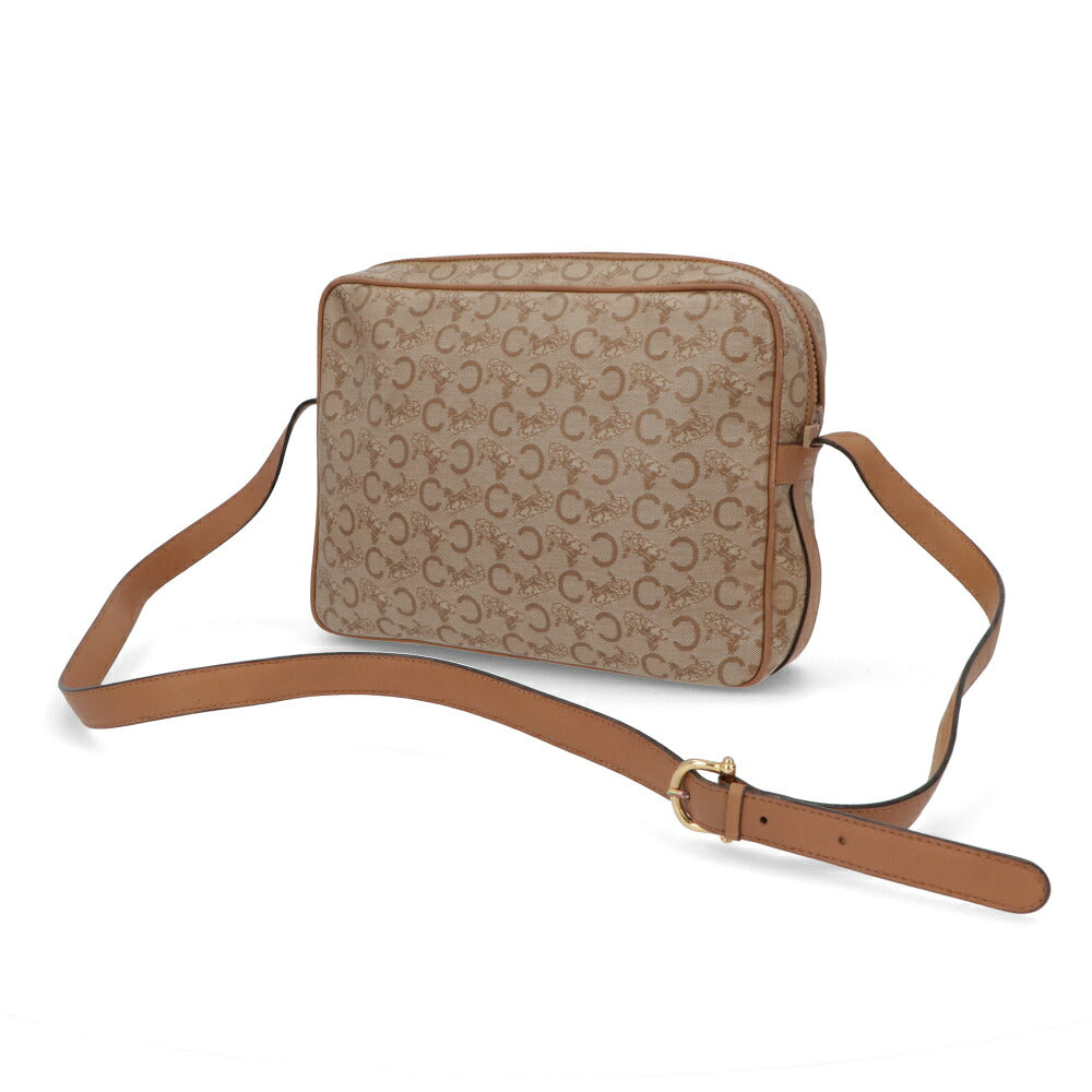 【中古/Bランク】 CELINE セリーヌ レディース バッグ ショルダーバッグ マカダム ベージュ系 レザー シリアルあり マカダム ヴィンテージ
