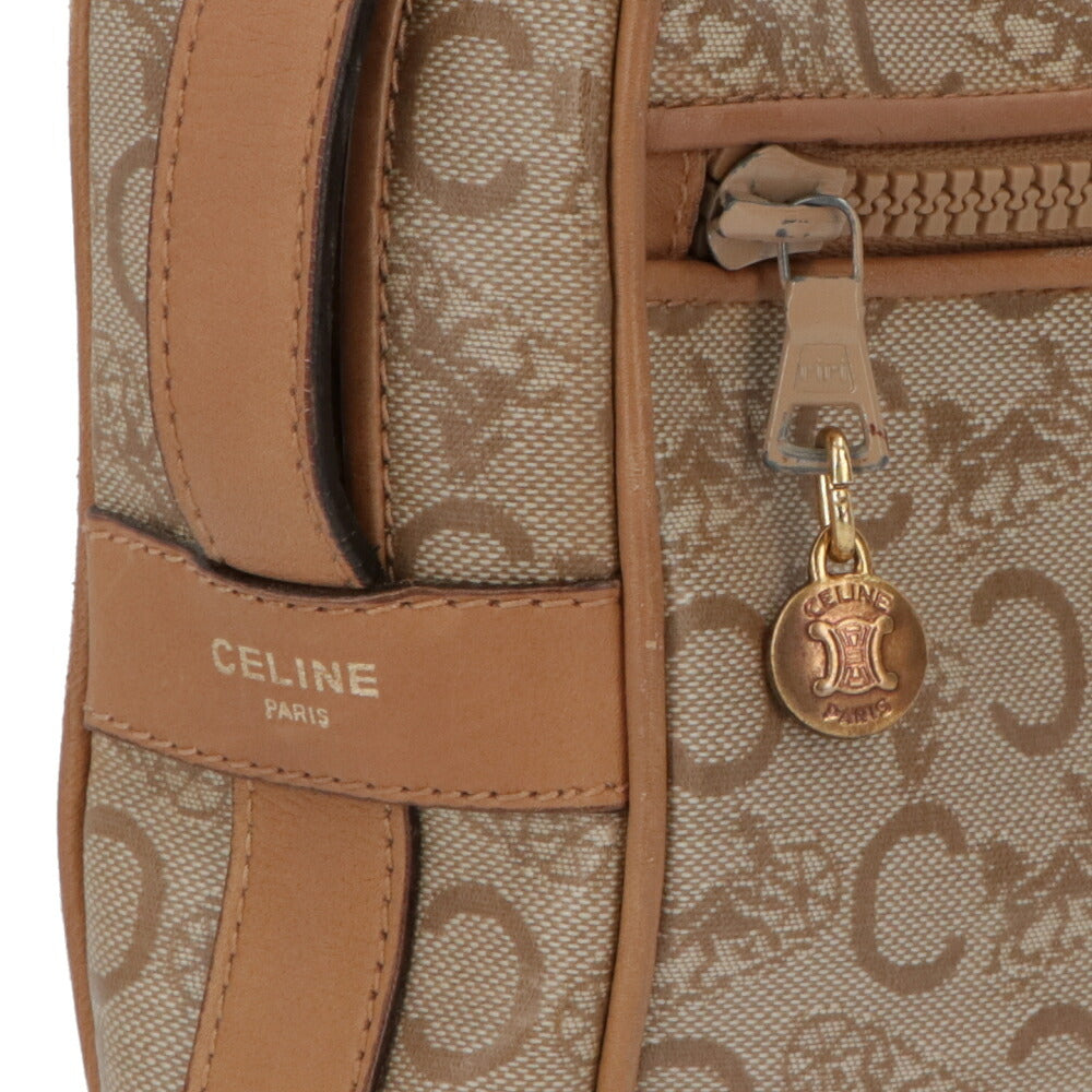 【中古/Bランク】 CELINE セリーヌ レディース バッグ ショルダーバッグ マカダム ベージュ系 レザー シリアルあり マカダム ヴィンテージ
