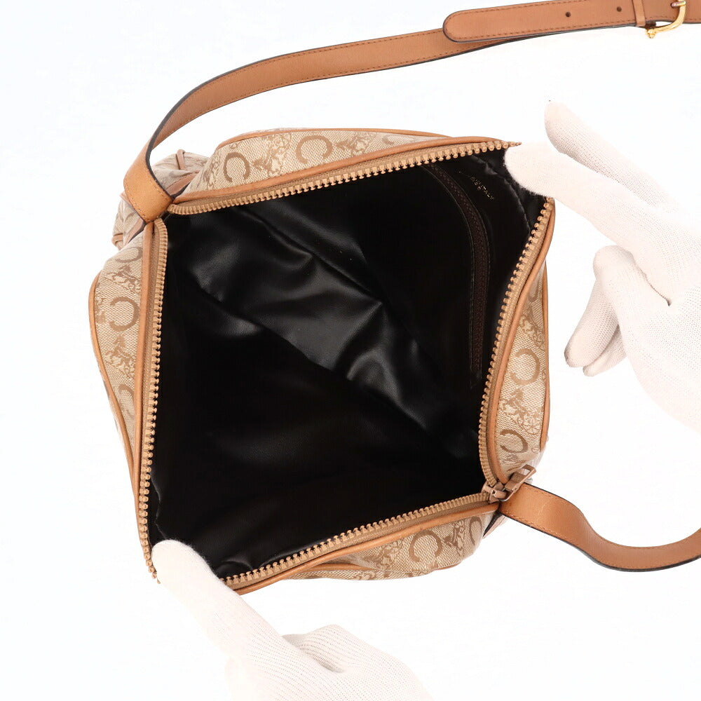 【中古/Bランク】 CELINE セリーヌ レディース バッグ ショルダーバッグ マカダム ベージュ系 レザー シリアルあり マカダム ヴィンテージ