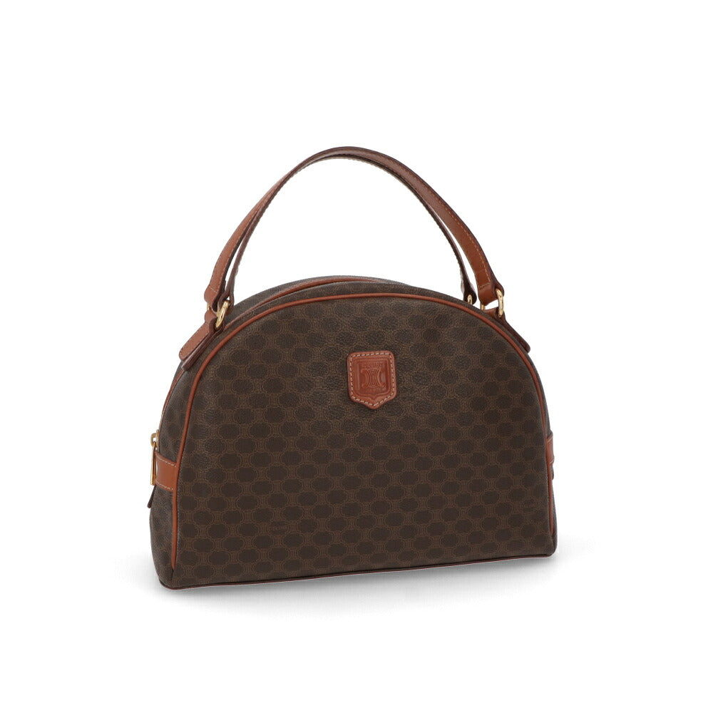 【中古/ABランク】 CELINE セリーヌ レディース バッグ ハンドバッグ マカダム ブラウン系 PVCレザー シリアルあり ヴィンテージ MC97