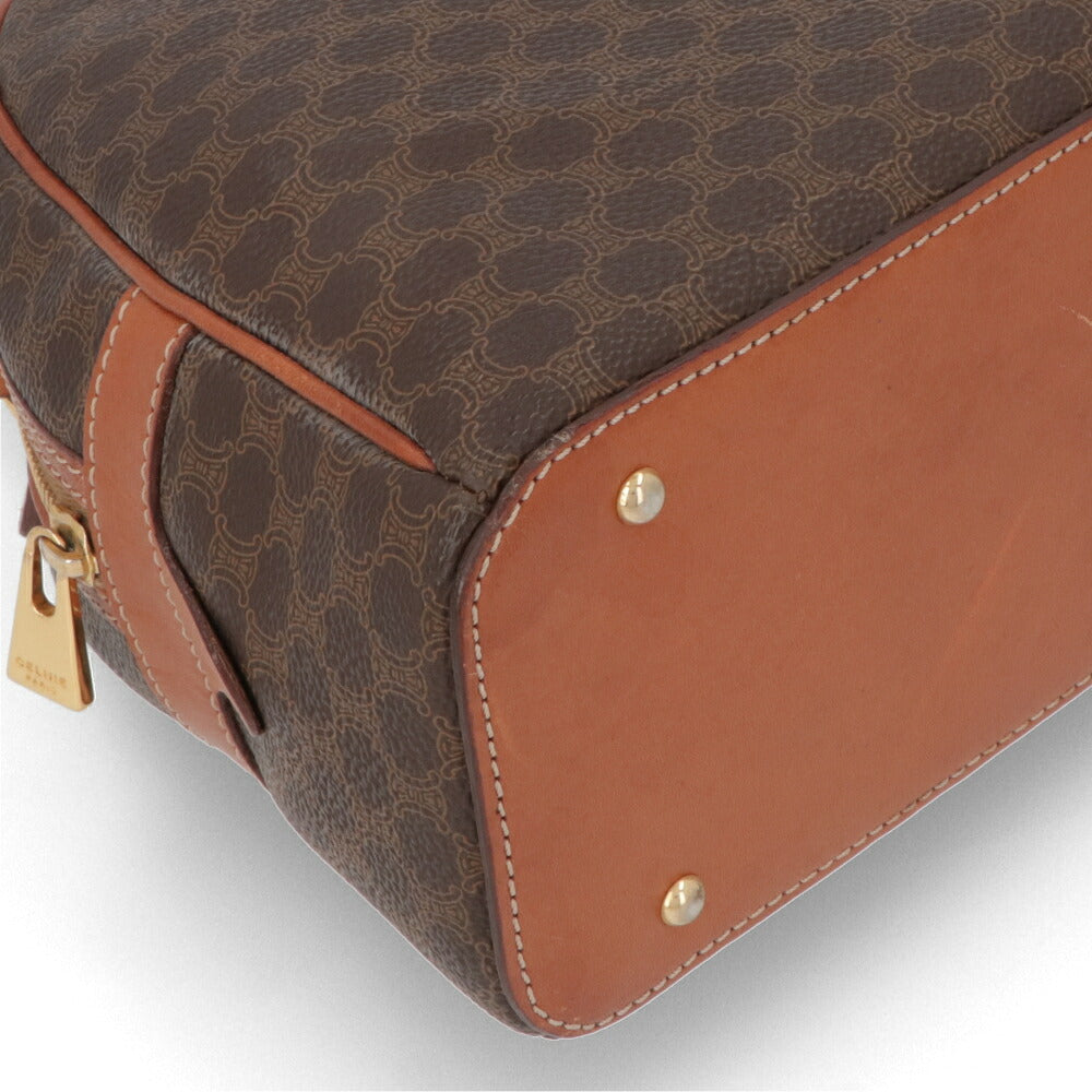 【中古/ABランク】 CELINE セリーヌ レディース バッグ ハンドバッグ マカダム ブラウン系 PVCレザー シリアルあり ヴィンテージ MC97