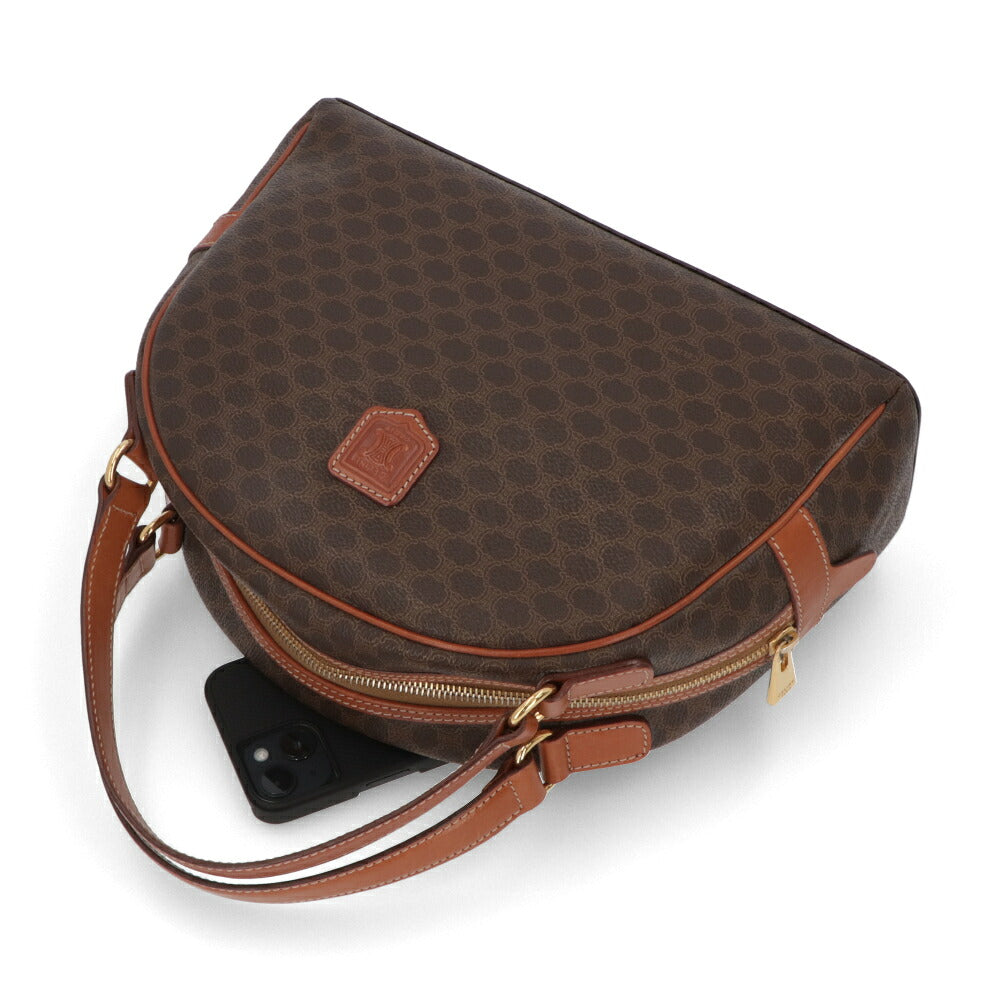 【中古/ABランク】 CELINE セリーヌ レディース バッグ ハンドバッグ マカダム ブラウン系 PVCレザー シリアルあり ヴィンテージ MC97