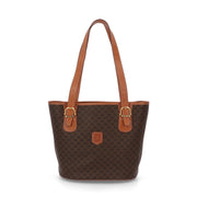 【中古/Bランク】 CELINE セリーヌ レディース バッグ ハンドバッグ マカダム ブラウン系 PVCレザー シリアルあり ヴィンテージ MC97/2