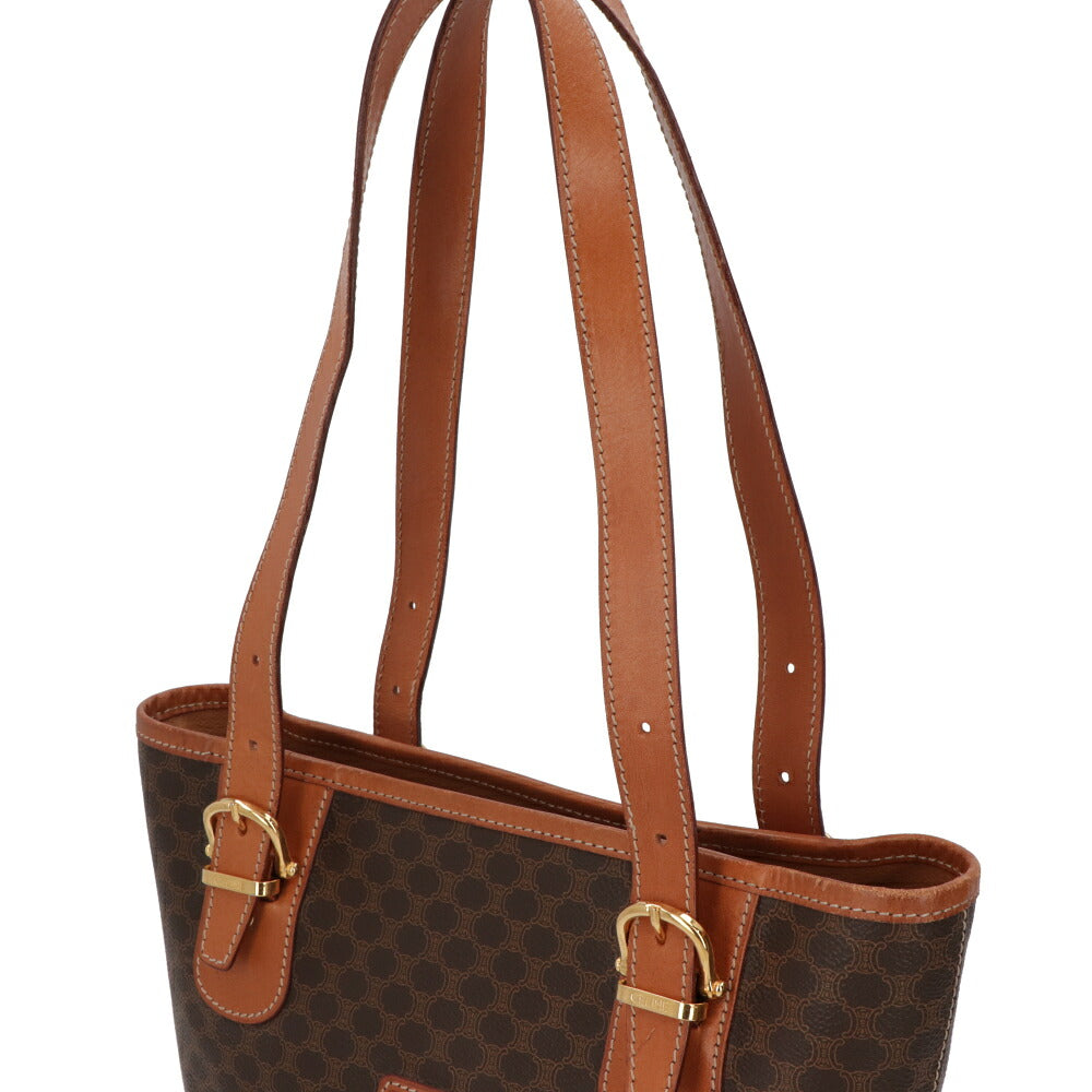 【中古/Bランク】 CELINE セリーヌ レディース バッグ ハンドバッグ マカダム ブラウン系 PVCレザー シリアルあり ヴィンテージ MC97/2
