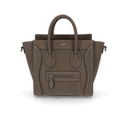 【中古/ABランク】 CELINE セリーヌ レディース バッグ ショルダーバッグ ラゲージナノ グレージュ カーフスキン シリアルあり ハンドバッグ 18924