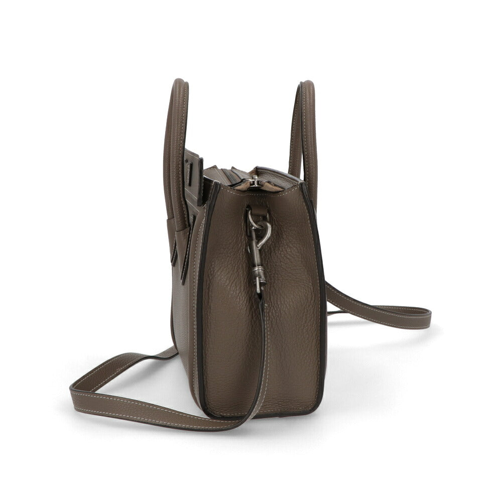 【中古/ABランク】 CELINE セリーヌ レディース バッグ ショルダーバッグ ラゲージナノ グレージュ カーフスキン シリアルあり ハンドバッグ 18924