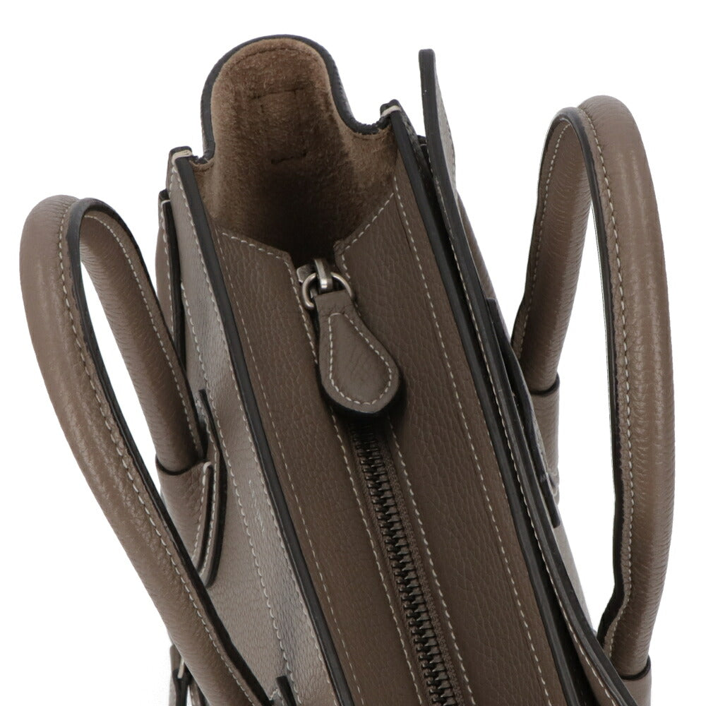 【中古/ABランク】 CELINE セリーヌ レディース バッグ ショルダーバッグ ラゲージナノ グレージュ カーフスキン シリアルあり ハンドバッグ 18924