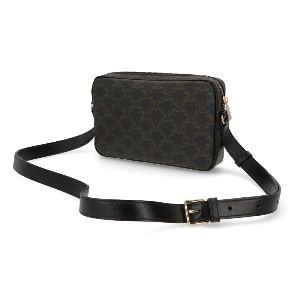 【中古/Aランク】 CELINE セリーヌ メンズ バッグ ショルダーバッグ ミディアム メッセンジャーバッグ ブラウン系 トリオンフ ロゴ 194502CIM