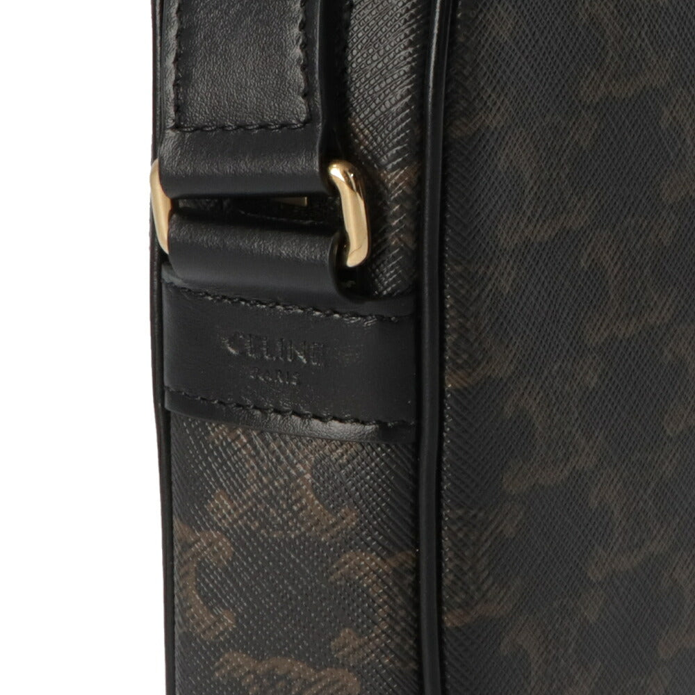 【中古/Aランク】 CELINE セリーヌ メンズ バッグ ショルダーバッグ ミディアム メッセンジャーバッグ ブラウン系 トリオンフ ロゴ 194502CIM