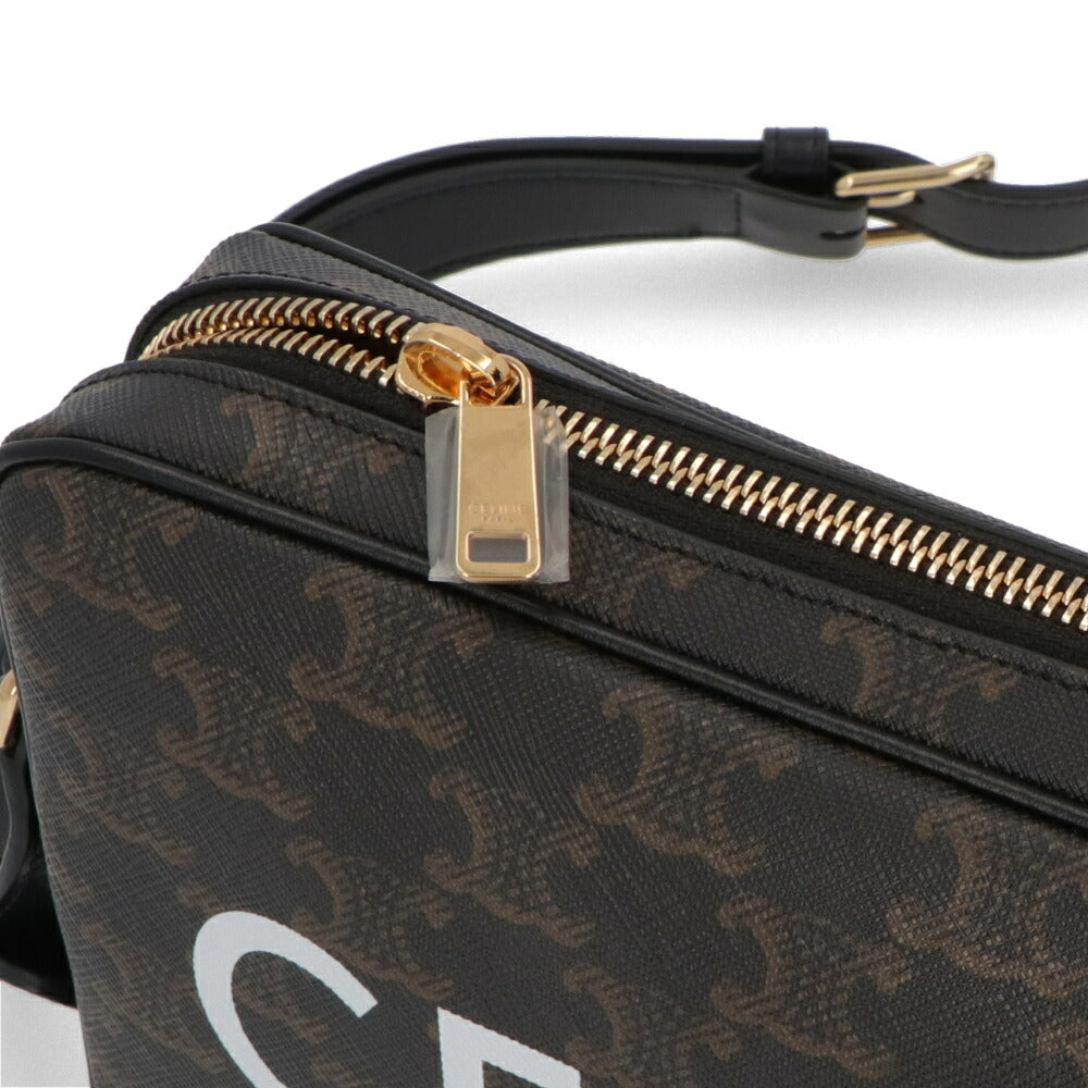 【中古/Aランク】 CELINE セリーヌ メンズ バッグ ショルダーバッグ ミディアム メッセンジャーバッグ ブラウン系 トリオンフ ロゴ 194502CIM