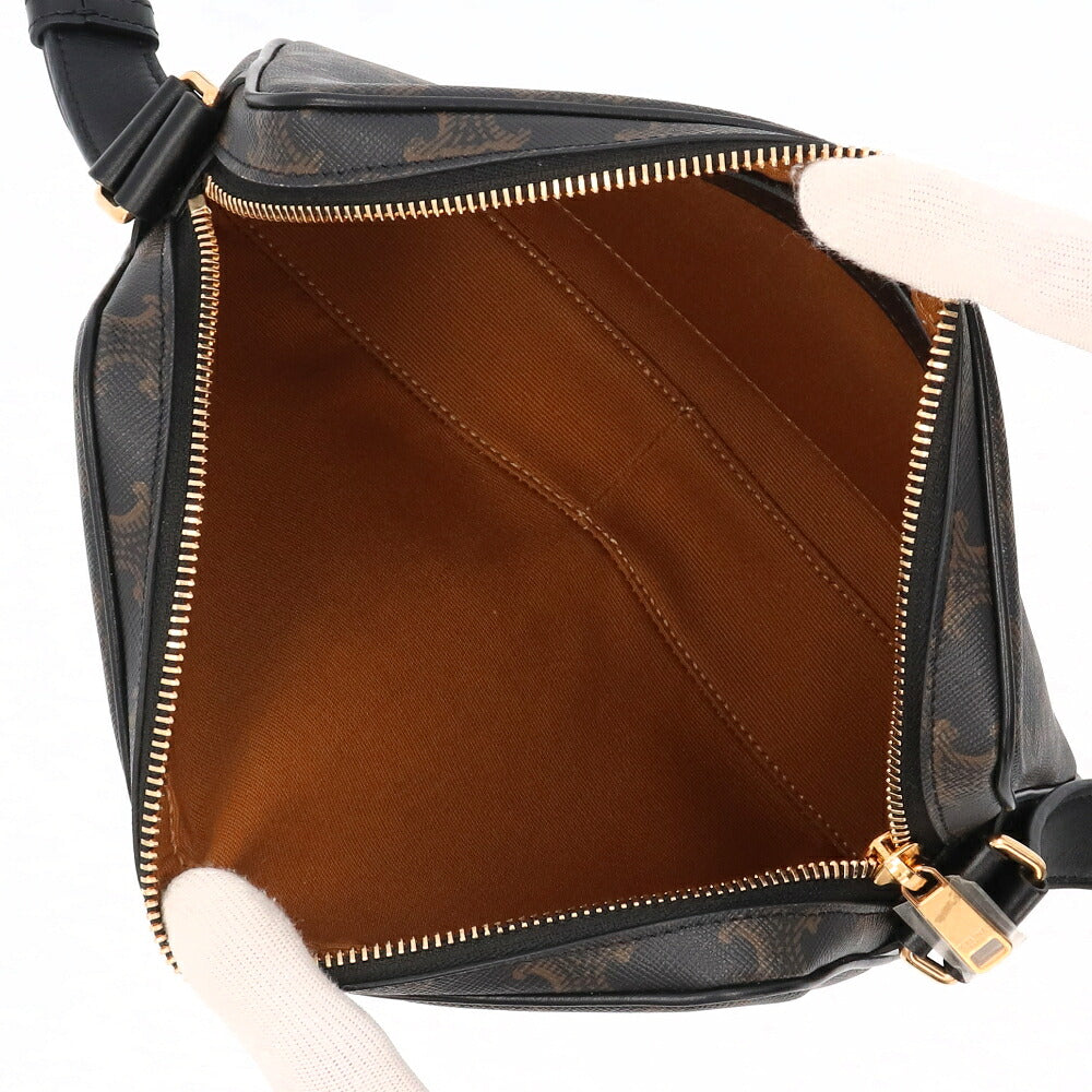 【中古/Aランク】 CELINE セリーヌ メンズ バッグ ショルダーバッグ ミディアム メッセンジャーバッグ ブラウン系 トリオンフ ロゴ 194502CIM