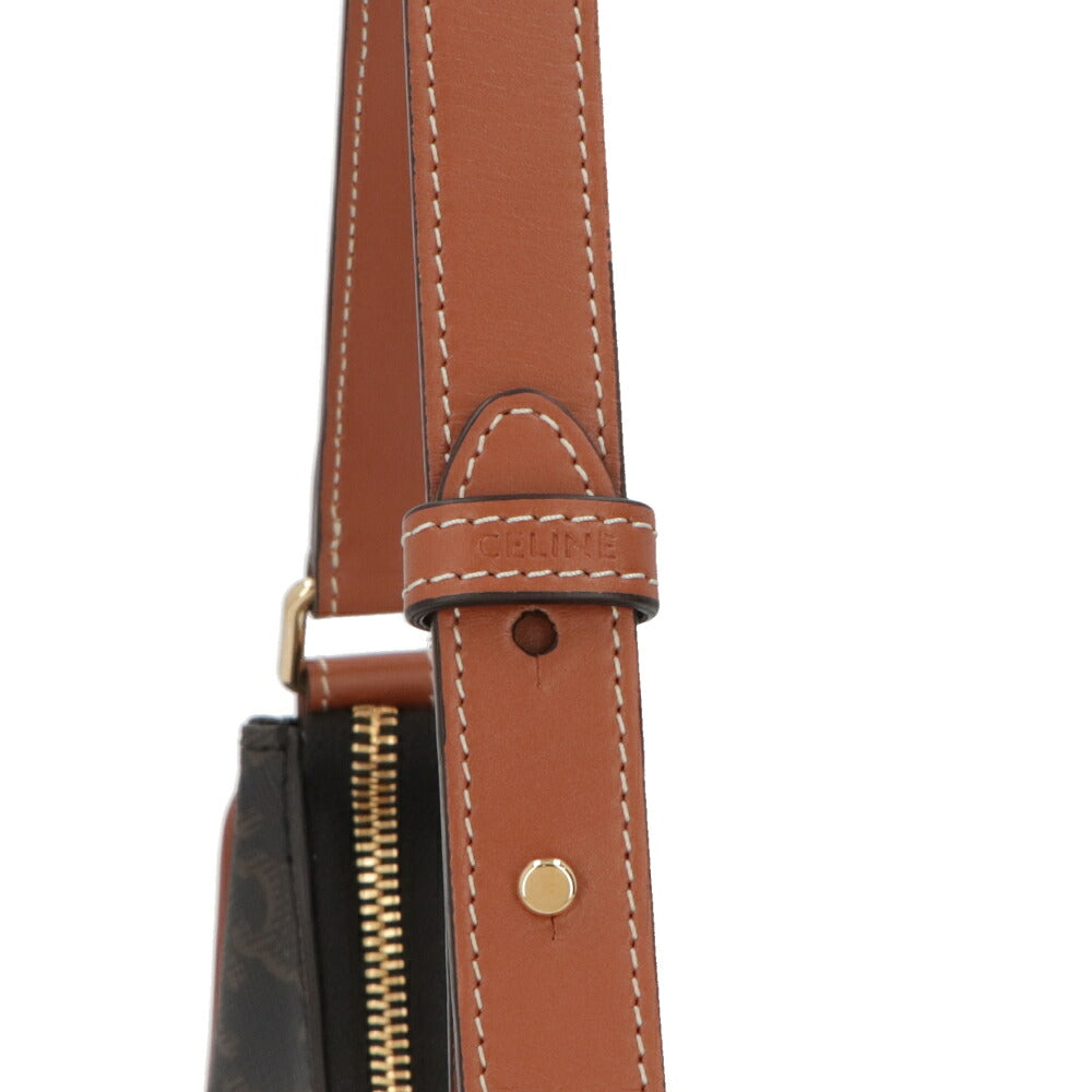 【中古/Aランク】 CELINE セリーヌ レディース バッグ ショルダーバッグ AVA バッグ ブラウン系 トリオンフ ホーボーバッグ 三日月バッグ 193952BZJ
