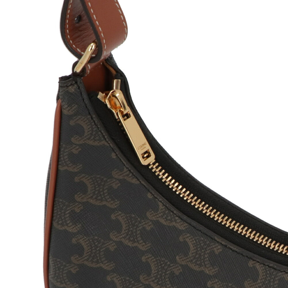 【中古/Aランク】 CELINE セリーヌ レディース バッグ ショルダーバッグ AVA バッグ ブラウン系 トリオンフ ホーボーバッグ 三日月バッグ 193952BZJ