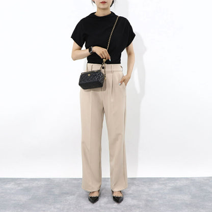 CHANEL バニティケース マトラッセ ブラック ラムスキン