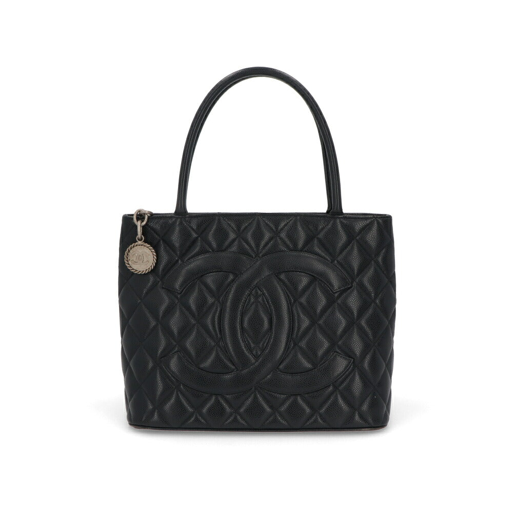 【中古/Bランク】CHANEL シャネル レディース ハンドバッグ 復刻トート ブラック系 キャビアスキン シリアルあり ヴィンテージ A01804