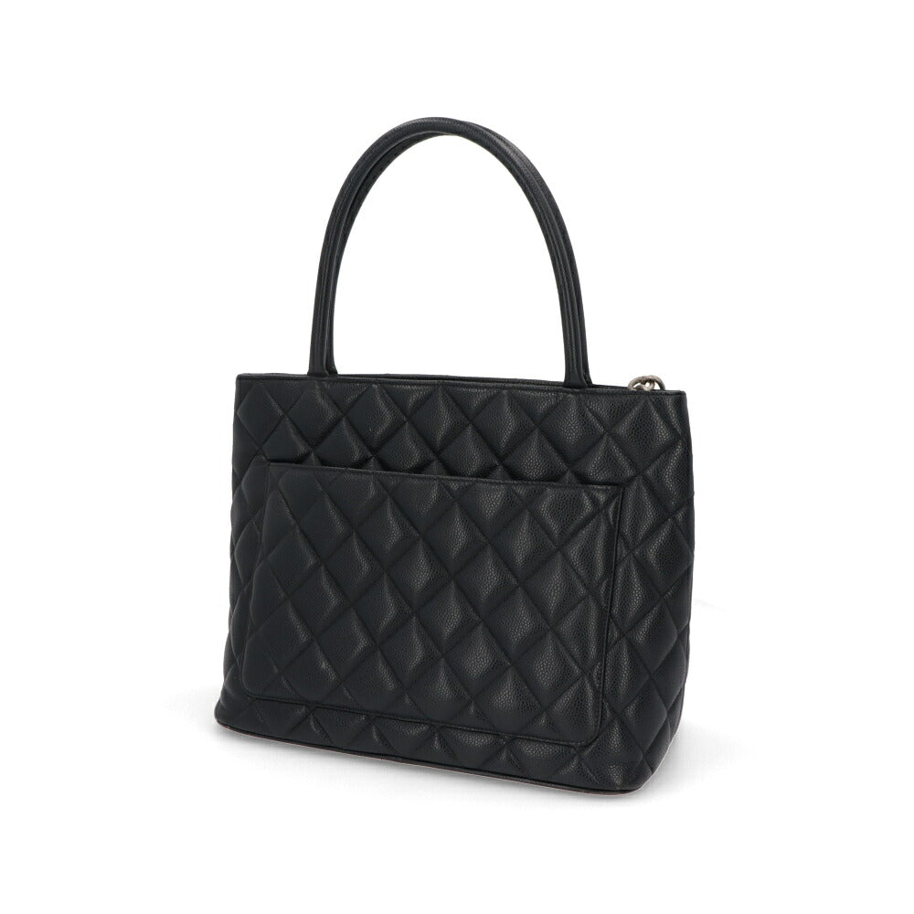 【中古/Bランク】CHANEL シャネル レディース ハンドバッグ 復刻トート ブラック系 キャビアスキン シリアルあり ヴィンテージ A01804