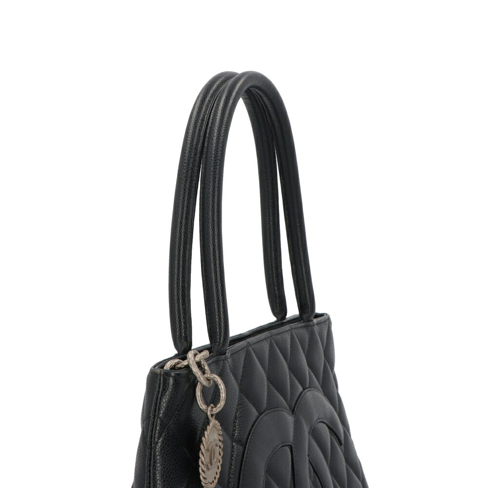 【中古/Bランク】CHANEL シャネル レディース ハンドバッグ 復刻トート ブラック系 キャビアスキン シリアルあり ヴィンテージ A01804