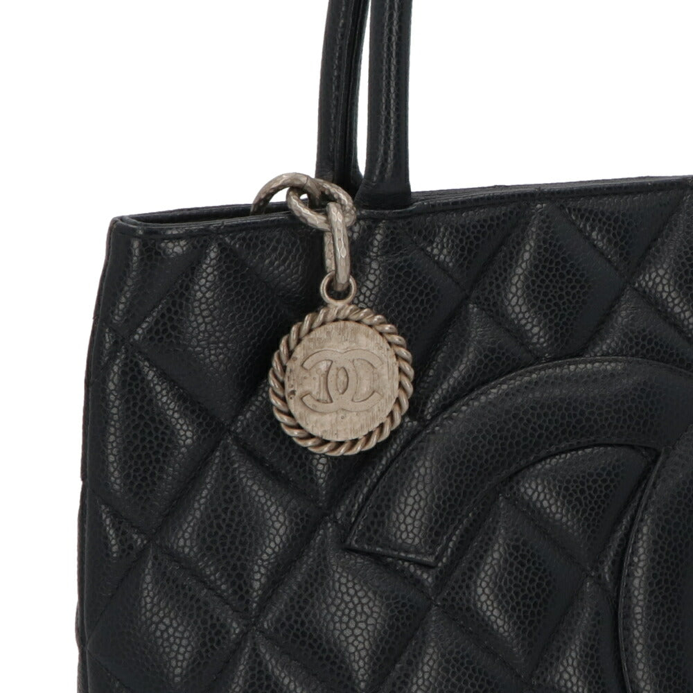 【中古/Bランク】CHANEL シャネル レディース ハンドバッグ 復刻トート ブラック系 キャビアスキン シリアルあり ヴィンテージ A01804