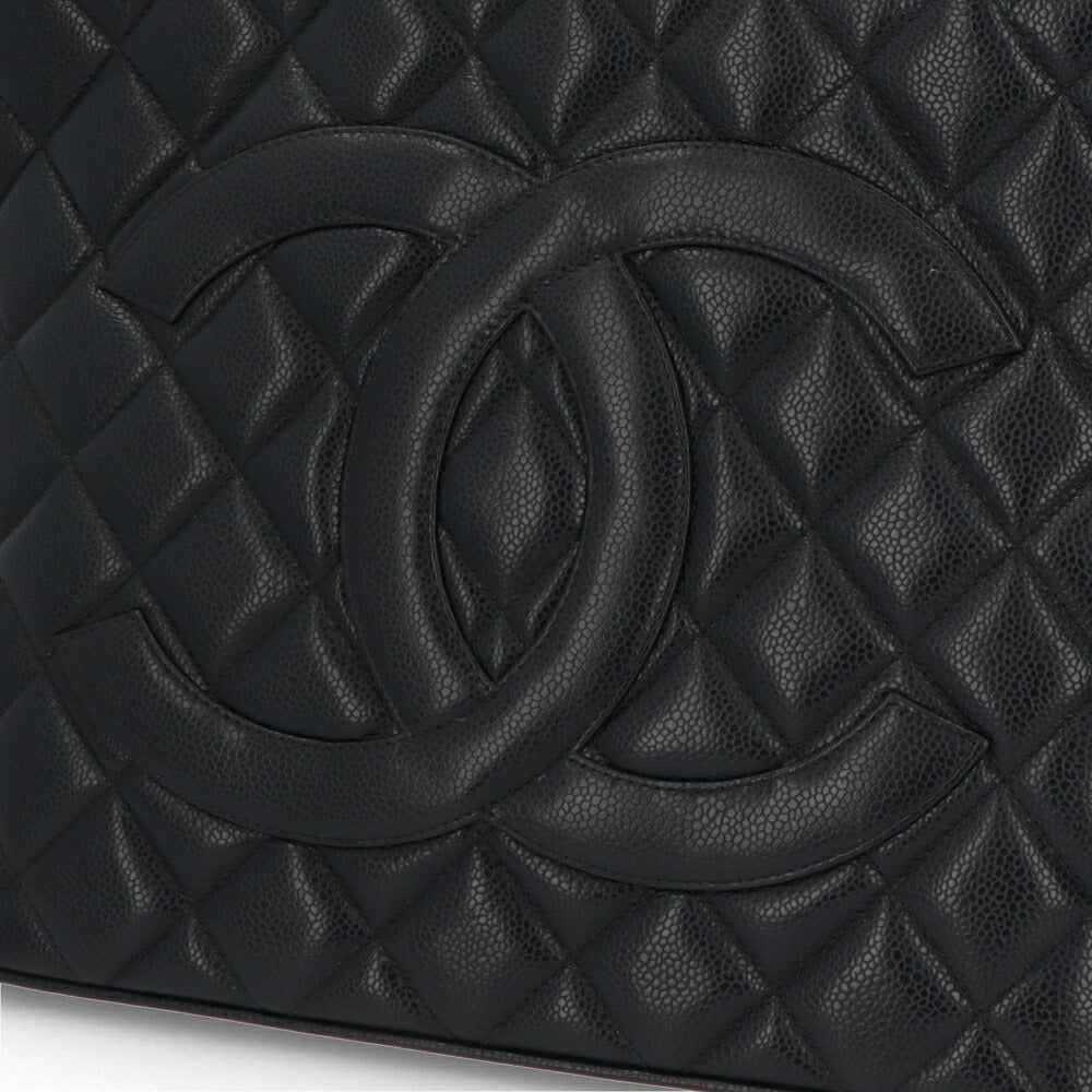 【中古/Bランク】CHANEL シャネル レディース ハンドバッグ 復刻トート ブラック系 キャビアスキン シリアルあり ヴィンテージ A01804