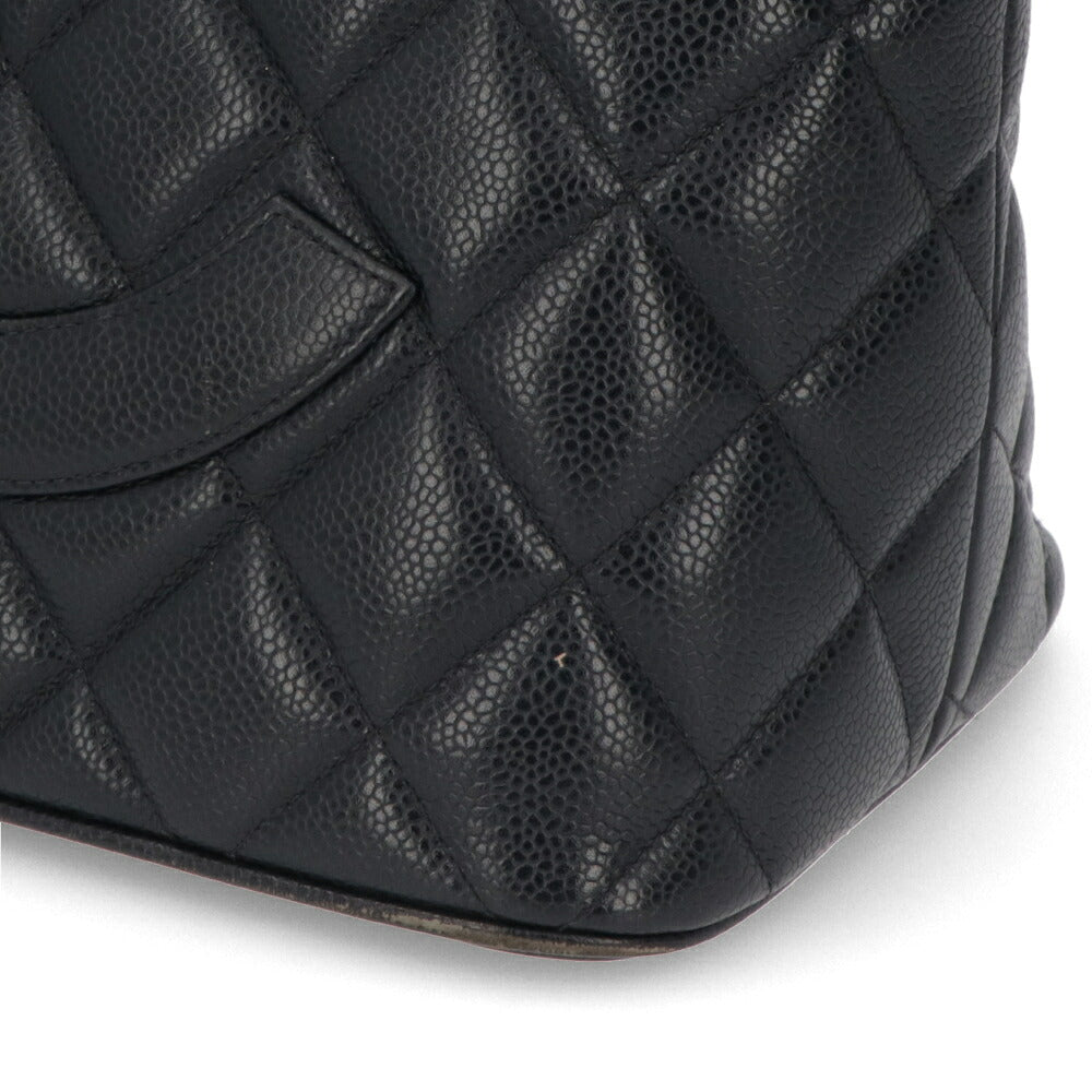 【中古/Bランク】CHANEL シャネル レディース ハンドバッグ 復刻トート ブラック系 キャビアスキン シリアルあり ヴィンテージ A01804