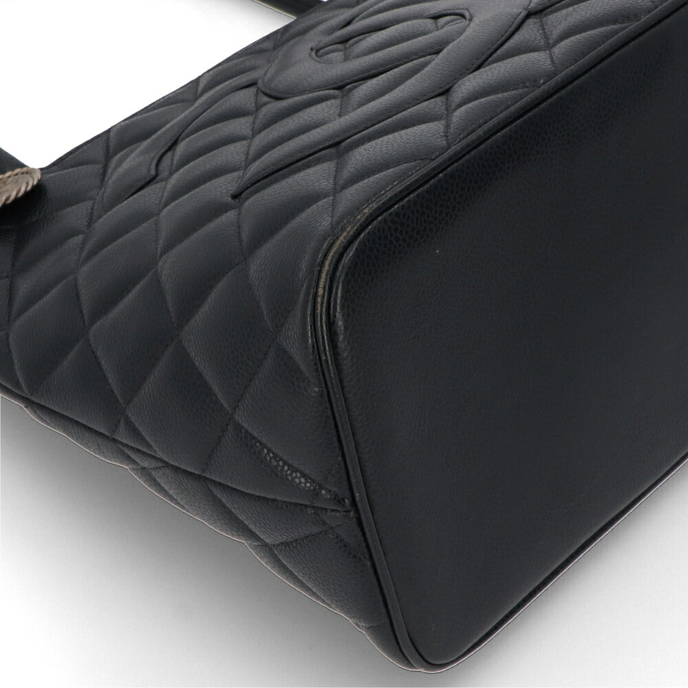 【中古/Bランク】CHANEL シャネル レディース ハンドバッグ 復刻トート ブラック系 キャビアスキン シリアルあり ヴィンテージ A01804