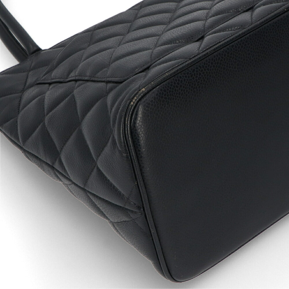 【中古/Bランク】CHANEL シャネル レディース ハンドバッグ 復刻トート ブラック系 キャビアスキン シリアルあり ヴィンテージ A01804