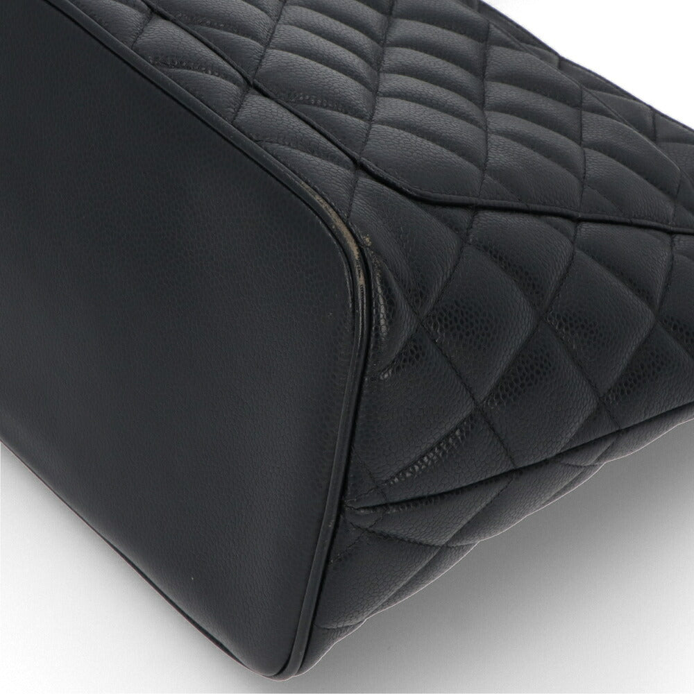 【中古/Bランク】CHANEL シャネル レディース ハンドバッグ 復刻トート ブラック系 キャビアスキン シリアルあり ヴィンテージ A01804