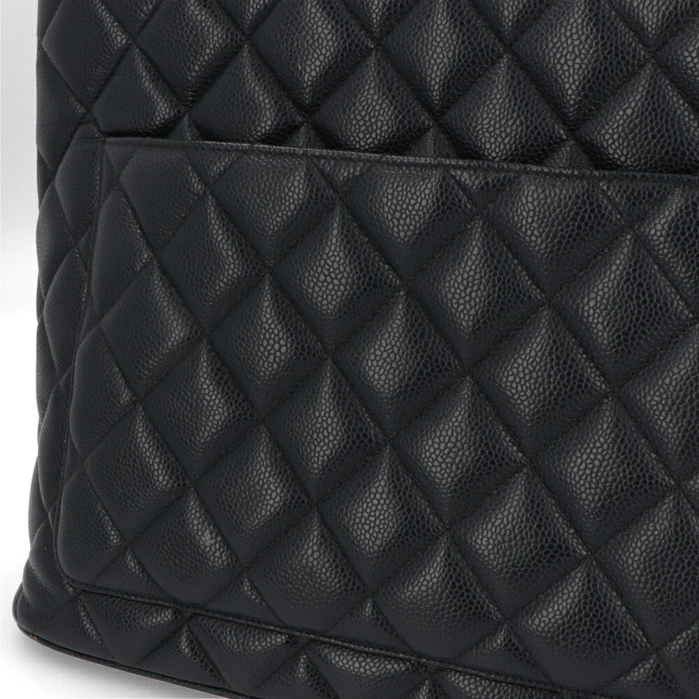 【中古/Bランク】CHANEL シャネル レディース ハンドバッグ 復刻トート ブラック系 キャビアスキン シリアルあり ヴィンテージ A01804