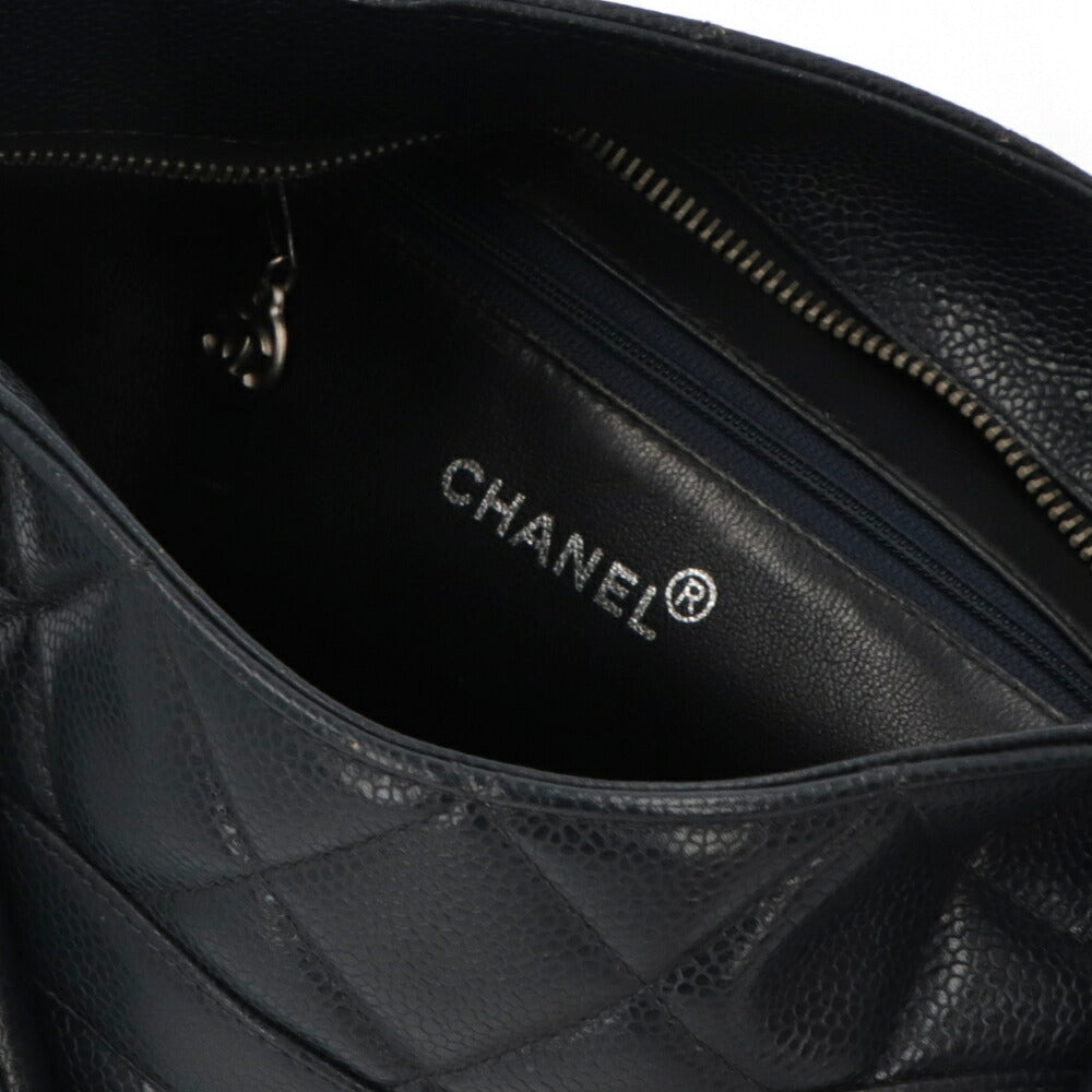 【中古/Bランク】CHANEL シャネル レディース ハンドバッグ 復刻トート ブラック系 キャビアスキン シリアルあり ヴィンテージ A01804