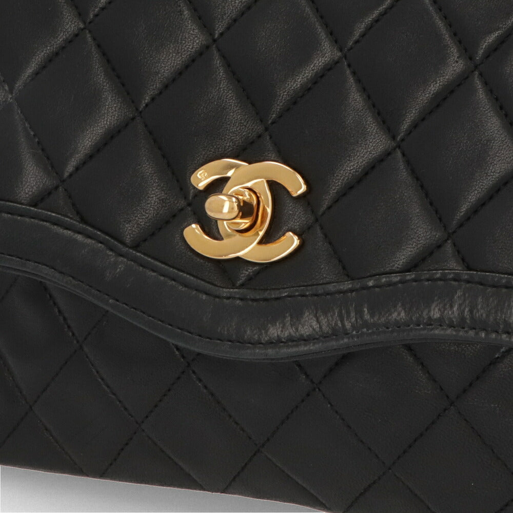 【中古/ABランク】CHANEL シャネル レディース ショルダーバッグ マトラッセ ブラック ラムスキン シリアルあり ヴィンテージ チェーンバッグ