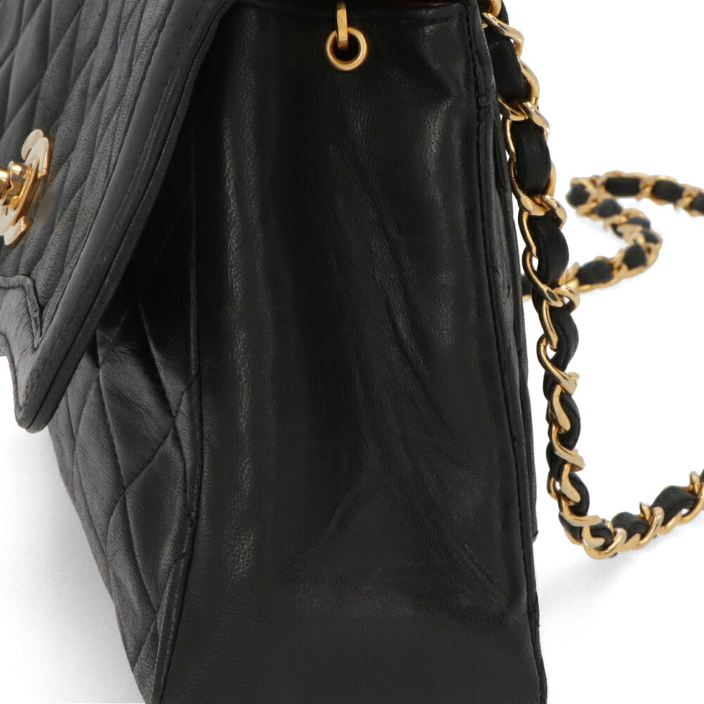 【中古/ABランク】CHANEL シャネル レディース ショルダーバッグ マトラッセ ブラック ラムスキン シリアルあり ヴィンテージ チェーンバッグ