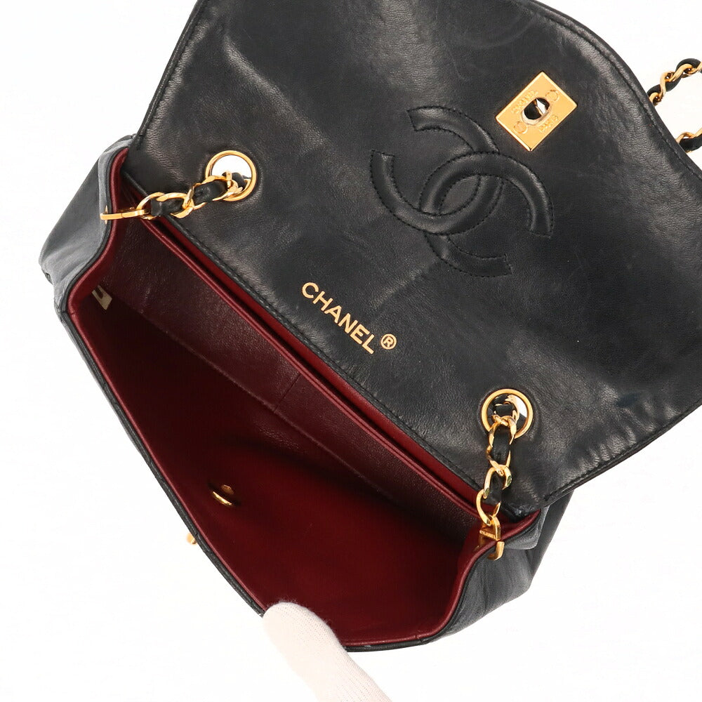 【中古/ABランク】CHANEL シャネル レディース ショルダーバッグ マトラッセ ブラック ラムスキン シリアルあり ヴィンテージ チェーンバッグ