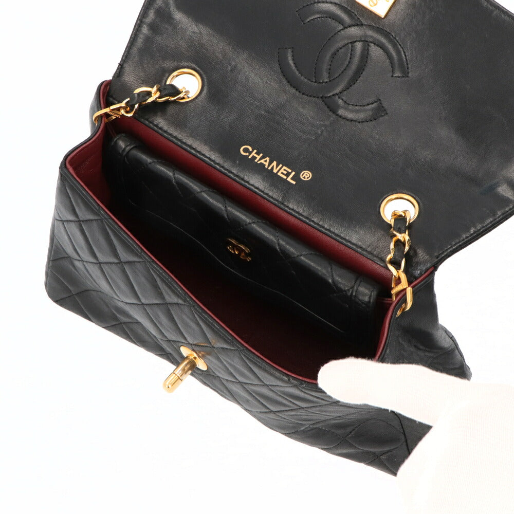 【中古/ABランク】CHANEL シャネル レディース ショルダーバッグ マトラッセ ブラック ラムスキン シリアルあり ヴィンテージ チェーンバッグ