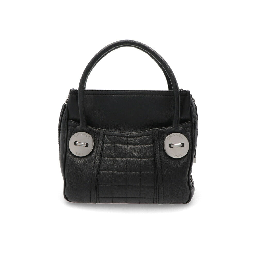 【中古/ABランク】 CHANEL シャネル レディース バッグ ハンドバッグ チョコバー ブラック キャビアスキン シリアルあり ミニバッグ