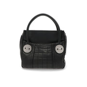【中古/ABランク】 CHANEL シャネル レディース バッグ ハンドバッグ チョコバー ブラック キャビアスキン シリアルあり ミニバッグ
