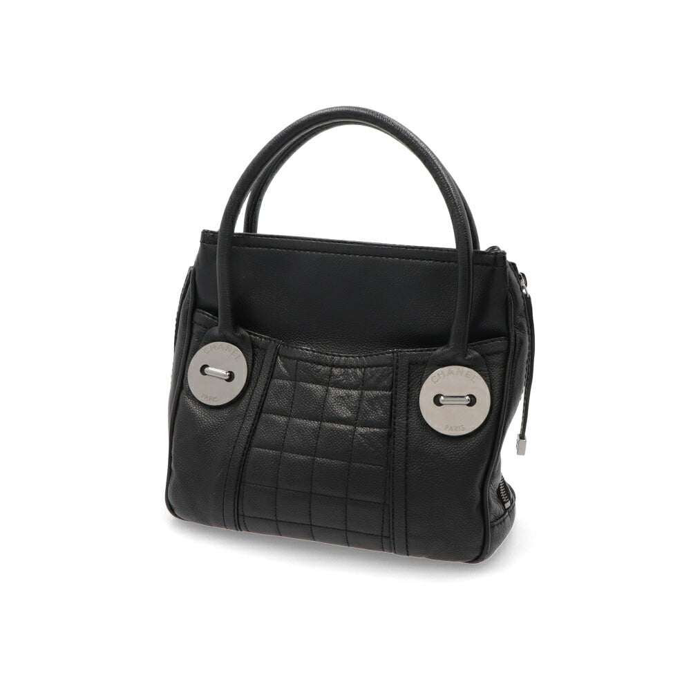 【中古/ABランク】 CHANEL シャネル レディース バッグ ハンドバッグ チョコバー ブラック キャビアスキン シリアルあり ミニバッグ
