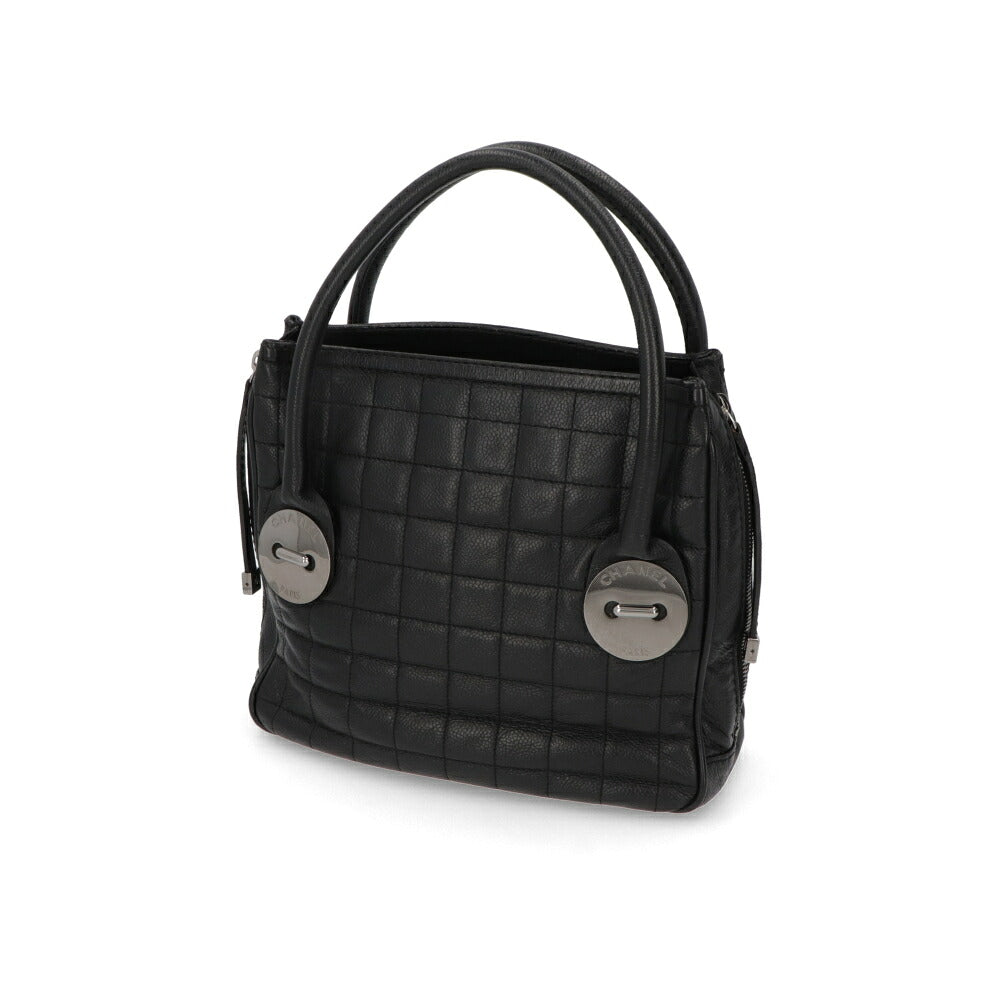 【中古/ABランク】 CHANEL シャネル レディース バッグ ハンドバッグ チョコバー ブラック キャビアスキン シリアルあり ミニバッグ