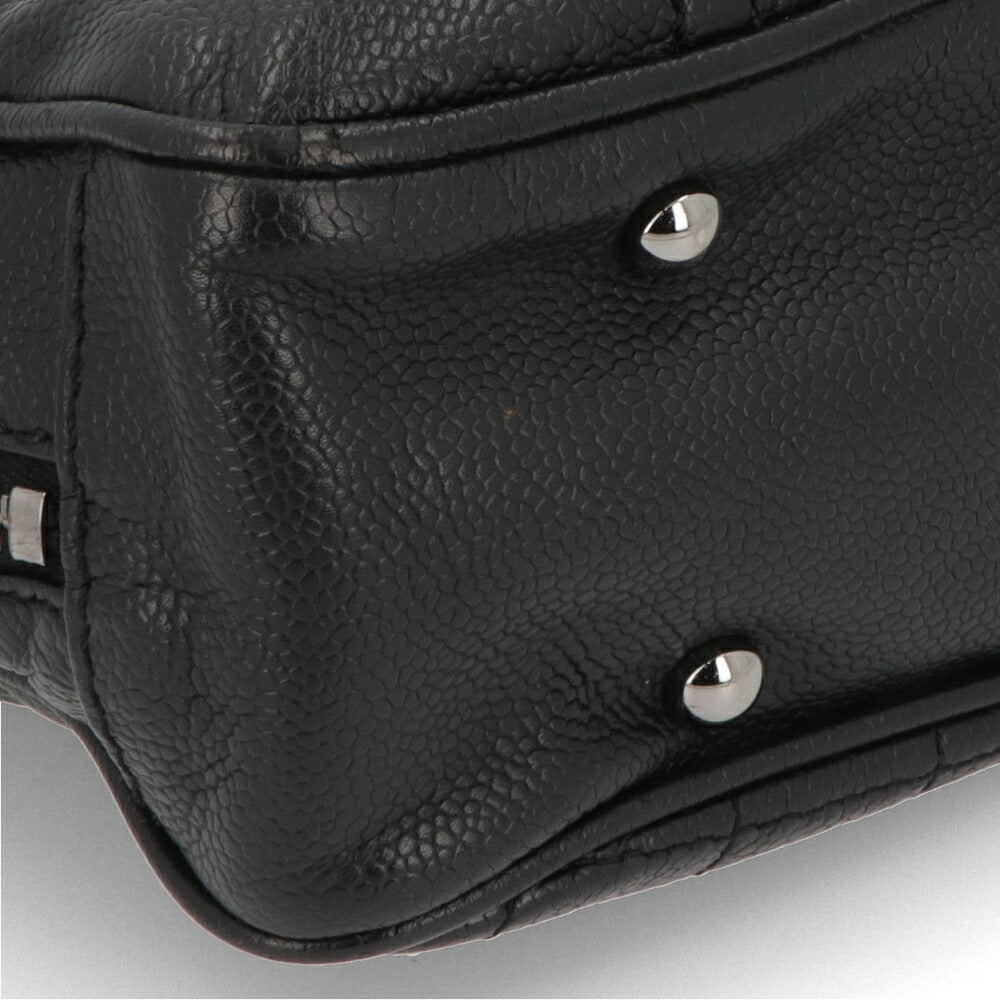 【中古/ABランク】 CHANEL シャネル レディース バッグ ハンドバッグ チョコバー ブラック キャビアスキン シリアルあり ミニバッグ
