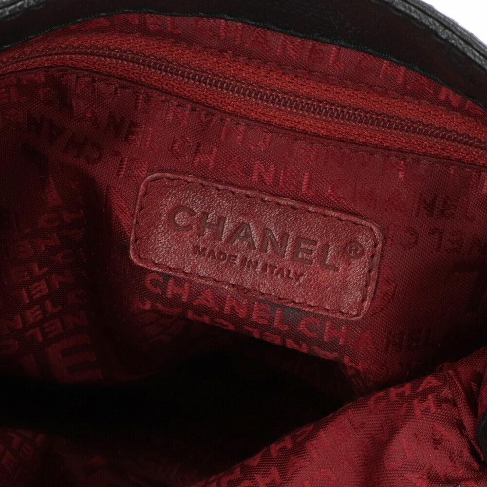 【中古/ABランク】 CHANEL シャネル レディース バッグ ハンドバッグ チョコバー ブラック キャビアスキン シリアルあり ミニバッグ